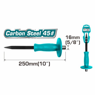 Total Tools Tht4221026 Cincel De Punta Acero #45 10x4mm Con Mango De Goma