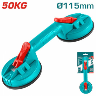 Total Tools Tsp02501 Ventosa Doble Para Vidrio 50 Kg Diametro 115mm Manija Abs